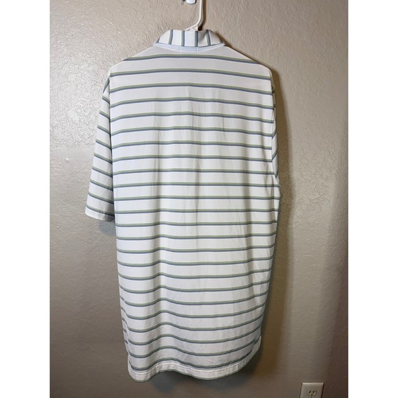 Fennec Mens Large Golf Polo Shirt Mountain Air Country Club Striped - Picture 2 of 4